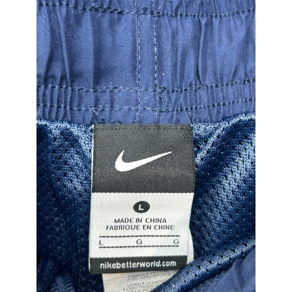 Nike Swim‎ Trunks Mens Large Navy Blue NESS7472 Colorblock Cargo Pocket Athletic